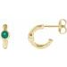 Bezel-Set Huggie Earrings