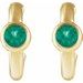 Bezel-Set Huggie Earrings