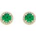 Round 4-Prong Halo-Style Earrings