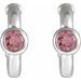 Bezel-Set Huggie Earrings