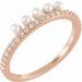 Accented Stackable Pearl Ring