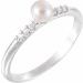 Accented Stackable Pearl Ring