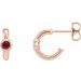 Bezel-Set Huggie Earrings
