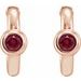 Bezel-Set Huggie Earrings