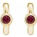 Bezel-Set Huggie Earrings