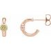 Bezel-Set Huggie Earrings