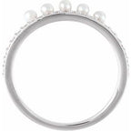 Accented Stackable Pearl Ring