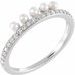 Accented Stackable Pearl Ring