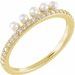Accented Stackable Pearl Ring