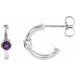 Bezel-Set Huggie Earrings