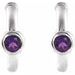 Bezel-Set Huggie Earrings