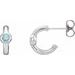 Bezel-Set Huggie Earrings