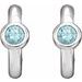 Bezel-Set Huggie Earrings