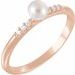 Accented Stackable Pearl Ring
