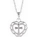 Youth Heart with Cross Necklace or Pendant