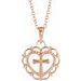 Youth Heart with Cross Necklace or Pendant