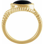 Bezel-Set Rope Ring