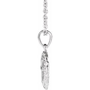 Youth Heart with Cross Necklace or Pendant