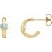 Bezel-Set Huggie Earrings