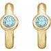 Bezel-Set Huggie Earrings