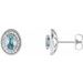 Oval 4-Prong Halo-Style Earrings