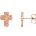 Floral Cross Earrings