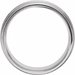 Single Sided Stepped Beveled-Edge Comfort-Fit Half Round Band with Bead Blast Finish