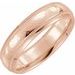 Milgrain Edge Comfort-Fit Half Round Band with Hammer Finish