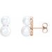 Two-Stone Pearl Ear Climbers