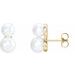 Two-Stone Pearl Ear Climbers
