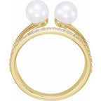 Two-Stone Pearl Ring