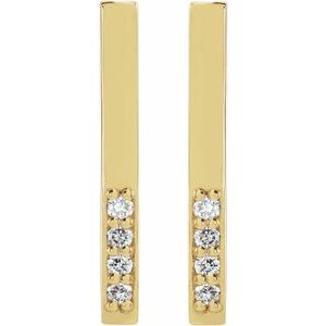 Accented Bar Earrings