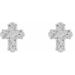 Floral Cross Earrings