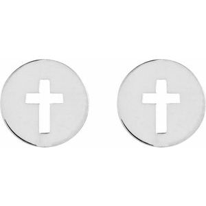 Pierced Cross Earrings