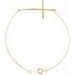 Accented Sideways Cross Bracelet