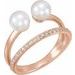Two-Stone Pearl Ring