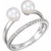 Two-Stone Pearl Ring