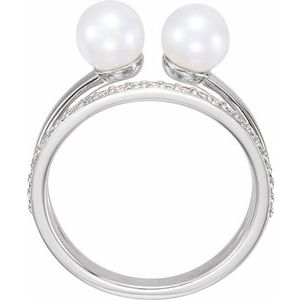 Two-Stone Pearl Ring