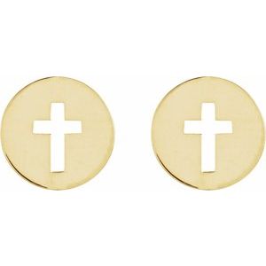 Pierced Cross Earrings