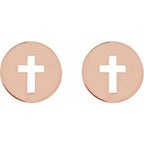 Pierced Cross Earrings