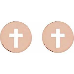 Pierced Cross Earrings