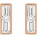Baguette Bezel-Set Bar Earrings