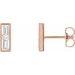 Baguette Bezel-Set Bar Earrings