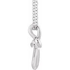 Solitaire Cross Necklace or Pendant