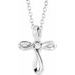 Solitaire Cross Necklace or Pendant
