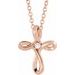 Solitaire Cross Necklace or Pendant