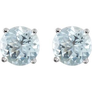 Round 4-Prong Lightweight Stud Earrings