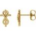 Infinity-Inspired Cross Earrings