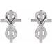 Infinity-Inspired Cross Earrings