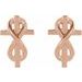 Infinity-Inspired Cross Earrings